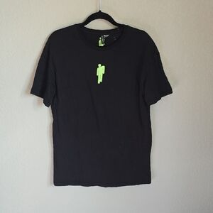​Billie Eilish x H&M Divided Blohsh Graphic Tee - Black & Neon Green - Size Smal